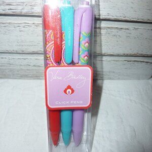 NIP Vera Bradley Set of 3 Clicker Pens in Signature Paisley In Paradise Print